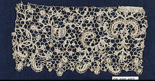Fragment, Needle lace, Italian, Venice
