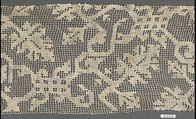 Strip, Embroidered net, possibly Italian
