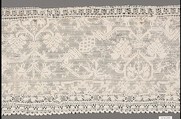 Strip, Embroidered net, buratto, punto à rammendo, bobbin lace, Italian