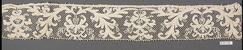 Fragment, Embroidered net, punto à rammendo, possibly Spanish