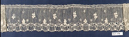 Strip, Needle lace, Italian, Burano
