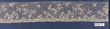 Strip, Needle lace, point d’Alençon, French