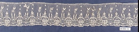 Strip, Needle lace, point d’Alençon, French