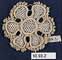 Rosace (one of five), Needle lace, Italian