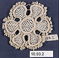 Rosace (one of five), Needle lace, Italian