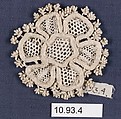 Rosace (one of five), Needle lace, Italian