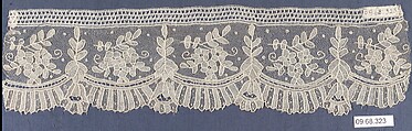 Specimen, Needle lace, Point de Gaze, Belgian, Brussels