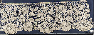 Fragment, Needle lace, Irish, Youghal