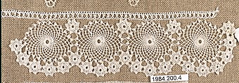 Edging, Cotton, needle lace, Armenian