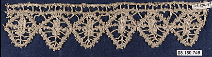 Fragment, Needle lace, Italian, Sicily, Ragusa