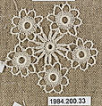 Small roundel, Cotton, needle lace, Armenian