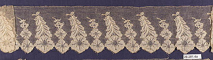 Strip, Silk, machine made lace, British