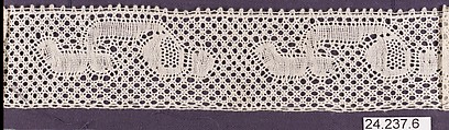Strip, Machine made lace, French, Craponne
