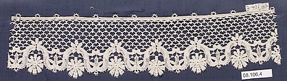 Fragment, Machine made lace, Italian