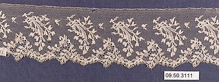 Strip, Machine made lace, possibly French