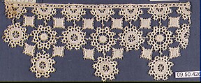 Fragment, Machine made lace, German