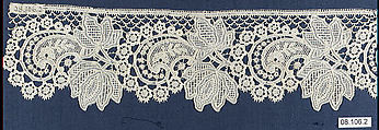 Fragment, Machine made lace, Italian