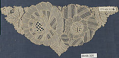 Specimen, Needle lace, Point de Gaze, Belgian, Brussels