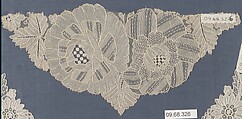 Specimen, Needle lace, Point de Gaze, Belgian, Brussels