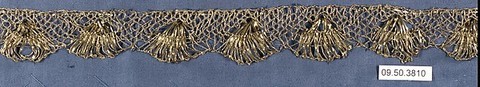 Edging, Metal thread, bobbin lace, Italian
