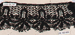 Piece, Silk, bobbin lace, German, Saxony