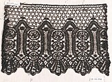 Piece, Silk, bobbin lace, German, Saxony