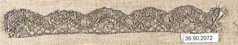 Piece, Bobbin lace, possibly French