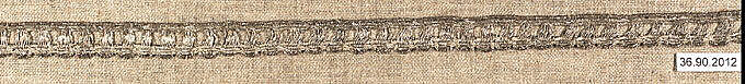 Piece, Metal thread, bobbin lace, British