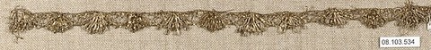 Piece, Metal thread, bobbin lace, French