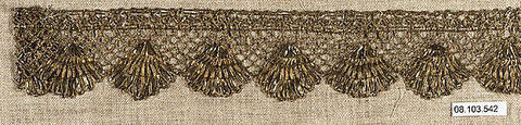 Piece, Gold, bobbin lace, French