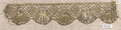 Piece, Gold, bobbin lace, French