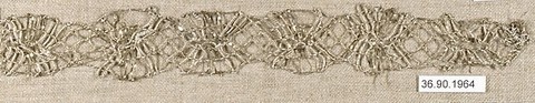 Piece, Bobbin lace, possibly French