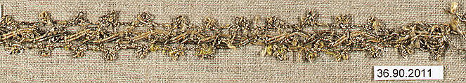 Piece, Silk and metal thread, bobbin lace, European