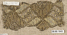 Piece, Metal thread, bobbin lace, European