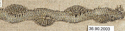 Piece, Silk and metal thread, bobbin lace, European
