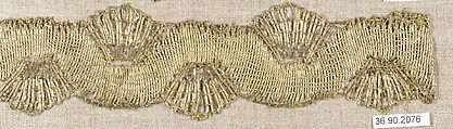 Piece, Metal thread, bobbin lace, European