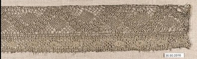Piece, Metal thread, bobbin lace, European