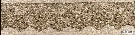 Piece, Metal thread, bobbin lace, European