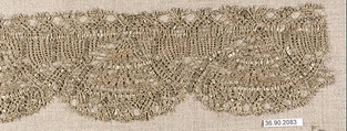 Piece, Metal thread, bobbin lace, European