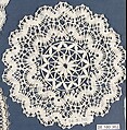 Mat, Bobbin lace, German, Saxony