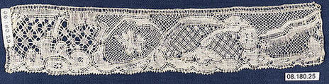 Fragment, Bobbin lace, Danish, possibly Tønder