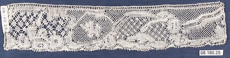Fragment, Bobbin lace, Danish, possibly Tønder