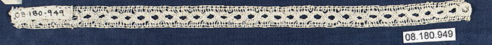 Insertion or heading, Bobbin lace, British, St. Helena Island