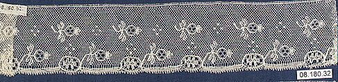 Fragment, Bobbin lace, British, Chinnor, Northamptonshire