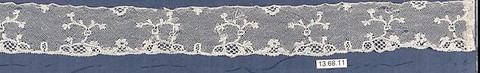 Fragment, Bobbin lace, British, Buckinghamshire