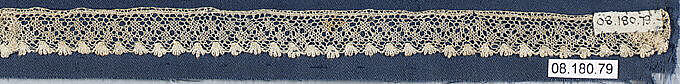 Fragment, Bobbin lace, British, Ripon