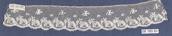 Fragment, Bobbin lace, British, Essex