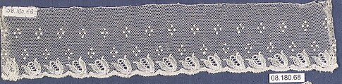 Fragment, Bobbin lace, British, Essex