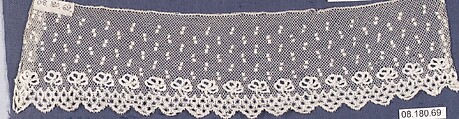 Fragment, Bobbin lace, British, Essex