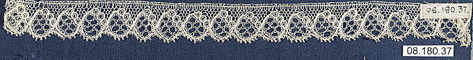 Fragment, Bobbin lace, British, Northamptonshire